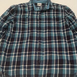The North Face Blue and Black Button Down Shirt